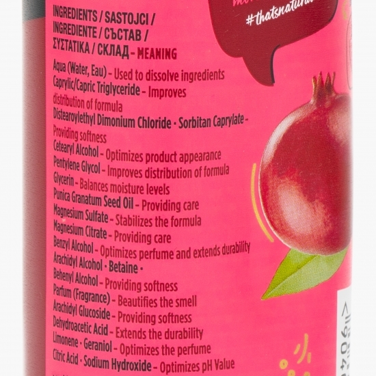 Balsam spray bio pentru păr cu ulei de rodie 200ml