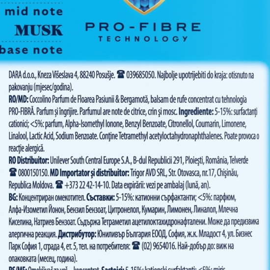 Balsam de rufe Passion Flower & Bergamot, 51 spălări, 1.275l