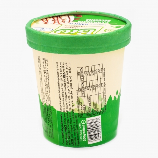 Înghețată eco cu vanilie și ciocolată belgiană 480ml