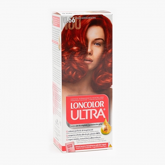 Vopsea permanentă pentru păr Ultra 8.66 Roșu intens deschis 100ml