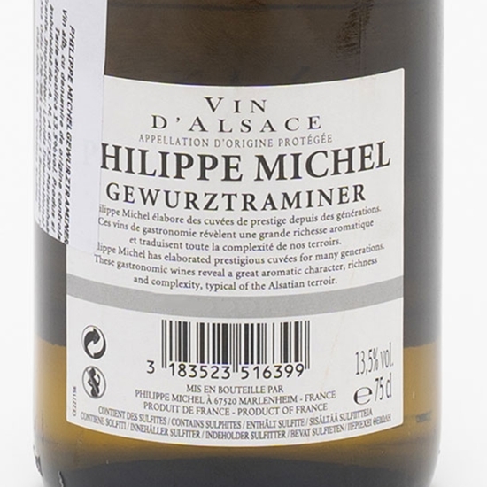 Vin alb demisec Gewurztramin AOP, 13.5%, 750ml