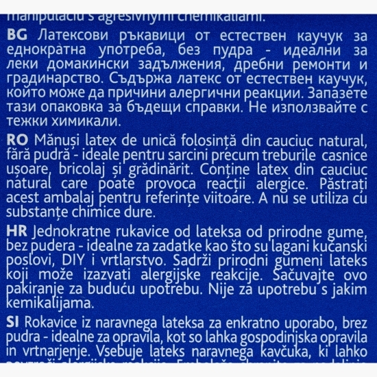 Mănuși latex de unică folosință 10 buc M-L