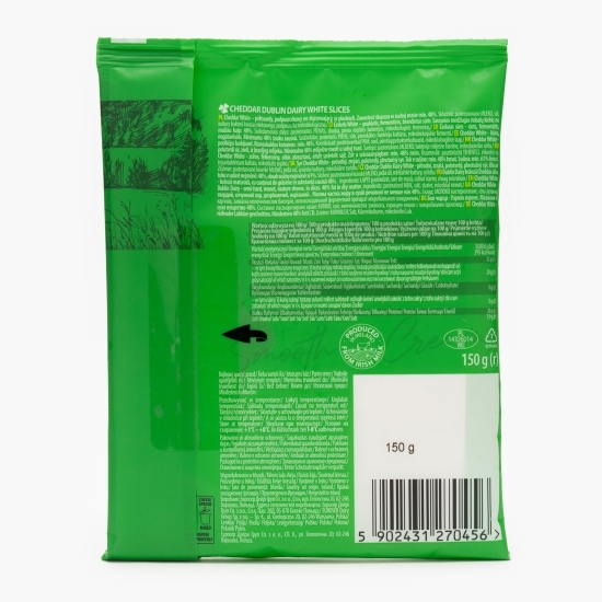 Brânză Irish Cheddar White (alb) felii 150g