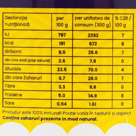 Budincă de ovăz cu ciocolată și cremă de arahide, fără zahăr adăugat 300g