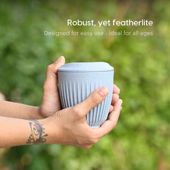 Cană retro cu capac Azur Grey 250ml