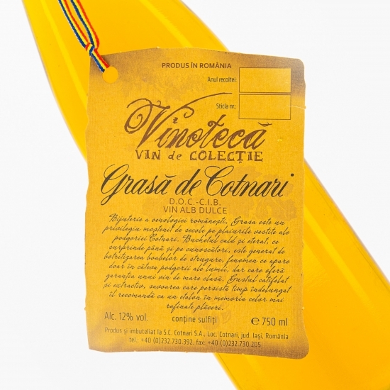 Vin alb dulce Grasă de Cotnari 2005, 12%, 0.75l