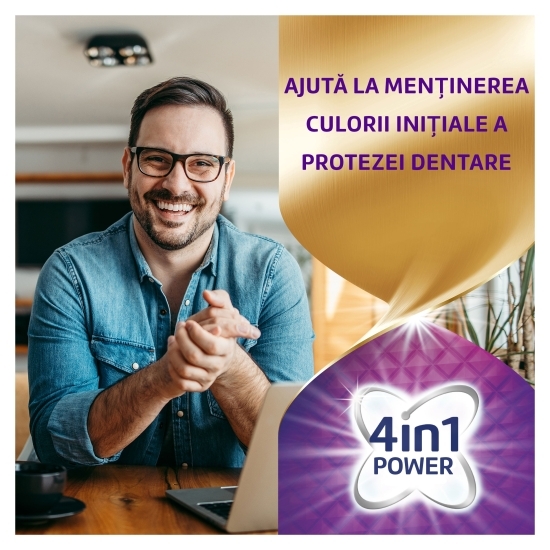 Tablete efervescente pentru curățarea zilnică a protezei dentare, dublă putere, Max Clean, 30 tablete