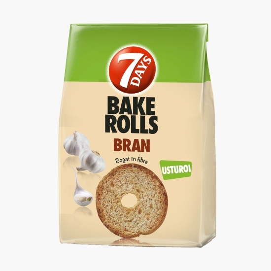 Bake Rolls rondele crocante cu tărâțe și usturoi 80g