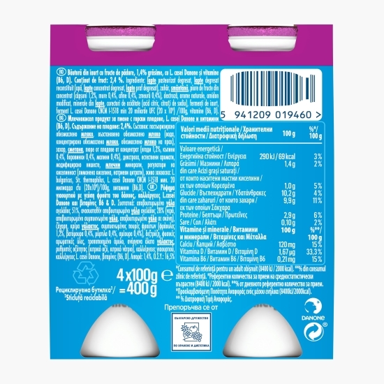 Iaurt de băut cu fructe de pădure 4x100g