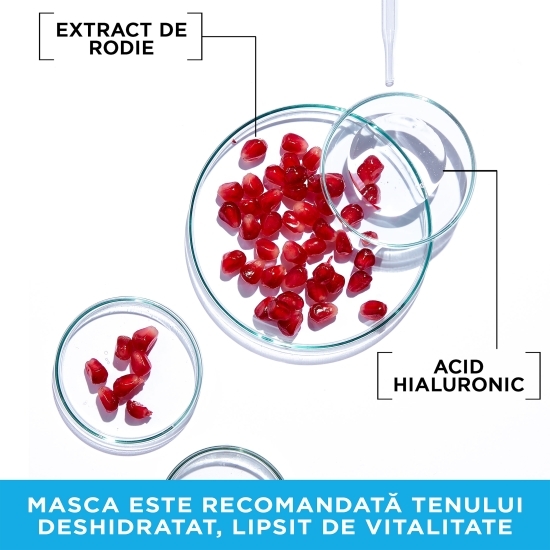 Mască șervețel Hydrabomb cu rodie pentru hidratare intensă 28g