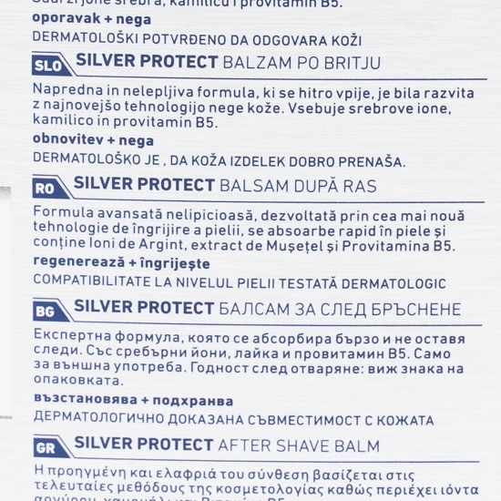 Balsam după ras Silver Protect 100ml