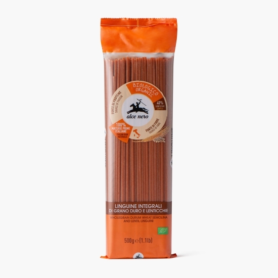 Paste Linguine integrale din grâu dur și linte eco 500g