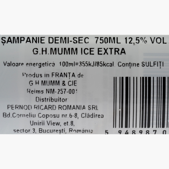 Șampanie Ice Xtra, 12.5%, 0.75l