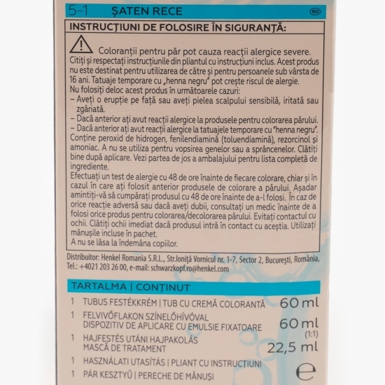 Vopsea de păr permanentă Color 5-1 șaten rece 142.5ml