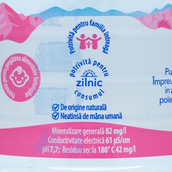 Apa minerală naturală plată de izvor 0.75l