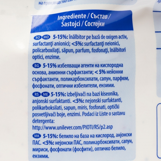 Detergent de rufe pudră automat Ultimate Active Clean 40 spălări, 4kg