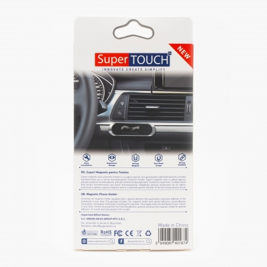 Suport magnetic cu adeziv, negru