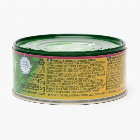 Ton bucăți în ulei vegetal 154g