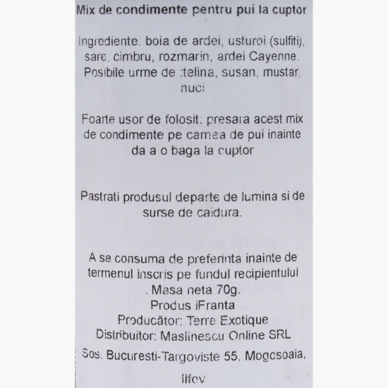 Măslinescu - Mix de condimente pentru pui la cuptor 70g