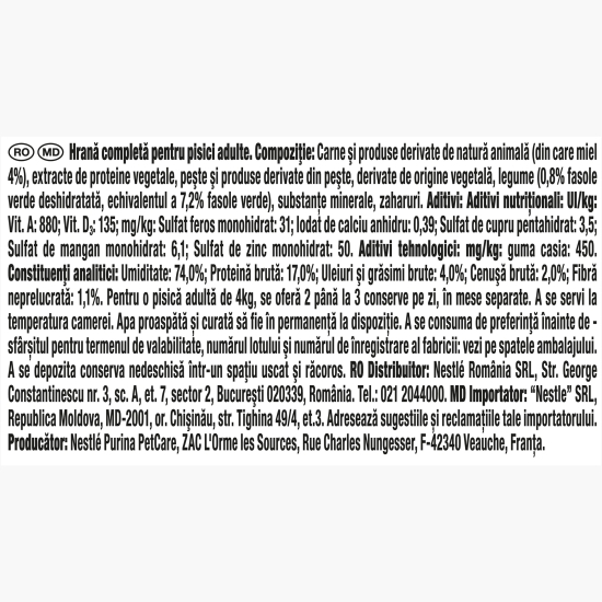 Hrană umedă pentru pisici, 85g, Savoury Cake cu miel și fasole verde