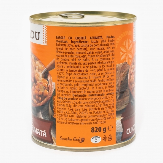 Fasole cu costiță afumată 820g