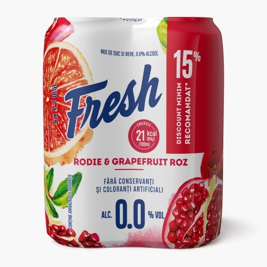 Bere blondă fără alcool cu rodie și grapefruit roz 4x0.5l