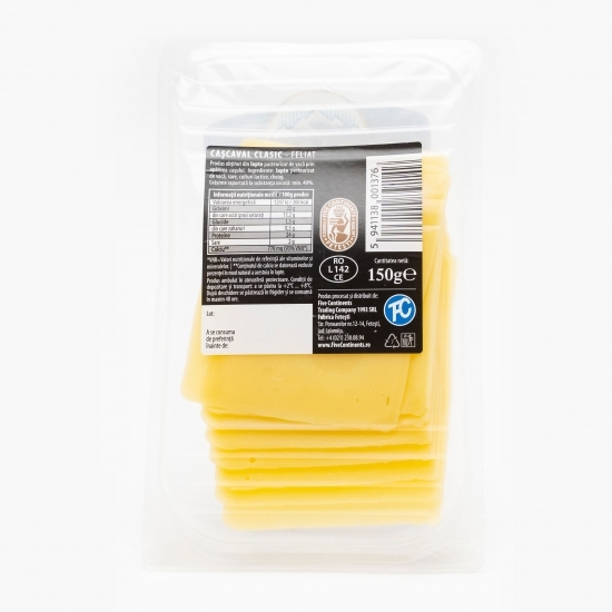 Cașcaval Clasic felii 150g