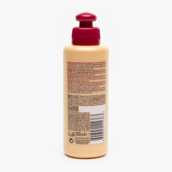 Cremă de păr Leave-in pentru păr fragil cu tendință de cădere cu ulei de ricin și migdale 200ml