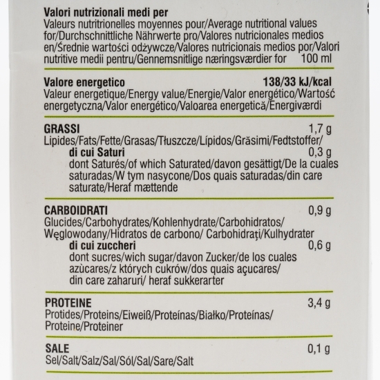 Băutură vegetală eco din soia integrală + calciu (fără zahăr), 1l