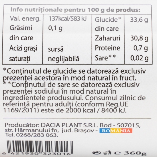 Dulceață de mango fără zahăr adăugat 360g