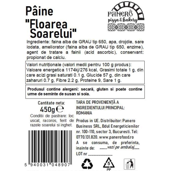 Pâine Floarea-Soarelui, 450g
