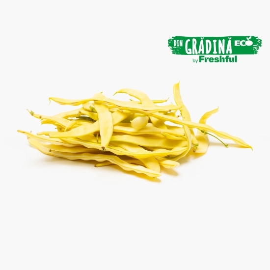 Fasole galbenă lată păstăi eco România 400g