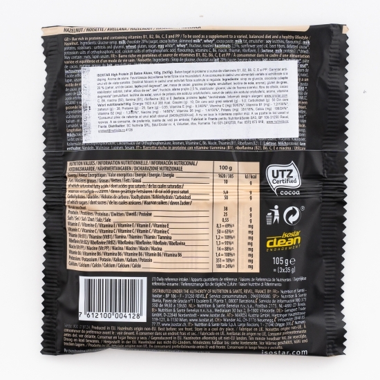 Baton proteic cu alune High Protein 3x35g