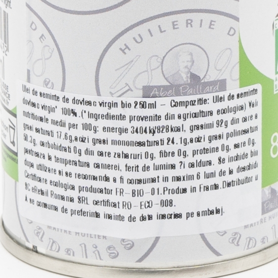 Ulei de semințe de dovleac virgin eco 0.25l