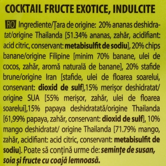 Cocktail fructe exotice 200g