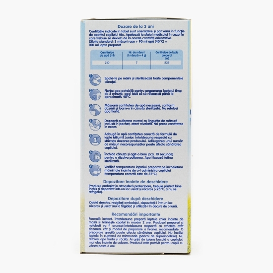 Lapte fortifiat Junior, de la 3 ani, 600g