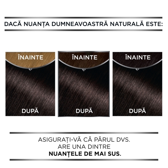 Vopsea de păr permanentă fără amoniac 3.23 Ciocolată neagră 112ml