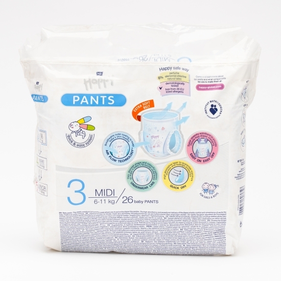 Scutece chiloțel Pants mărimea 3, 6-11kg, 26 buc
