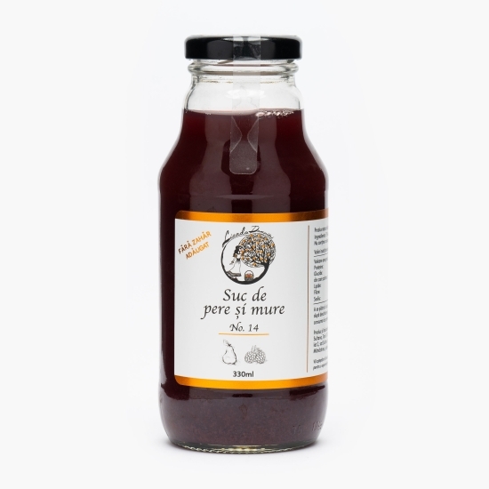 Suc de pere și mure fără zahăr adăugat 0.33l