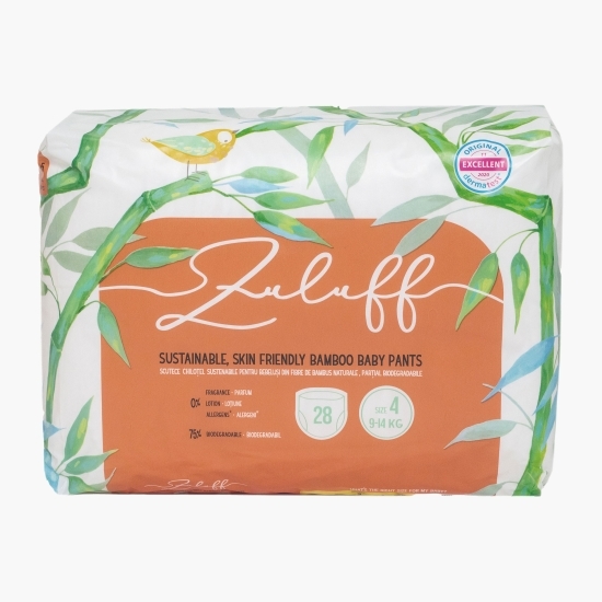 Scutece chiloțel din bambus mărimea 4, 9-14 kg, 28 buc