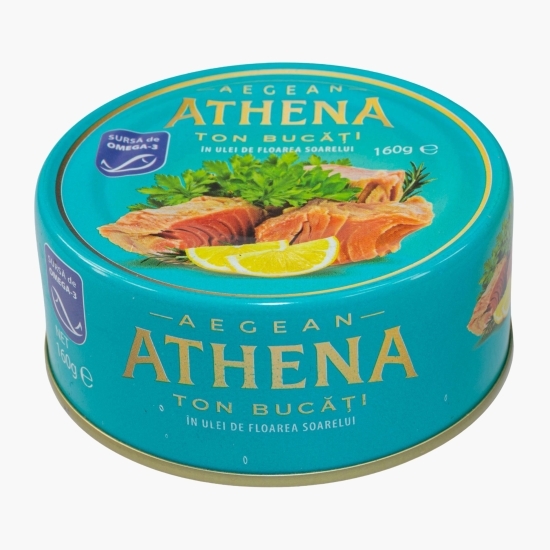 Ton bucăți în ulei de floarea soarelui 160g