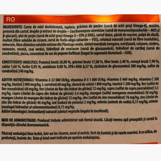 Hrană uscată pentru câini mini adult, miel, 2kg