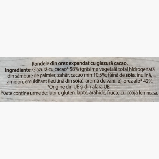 Rondele din orez cu glazură de cacao 66g