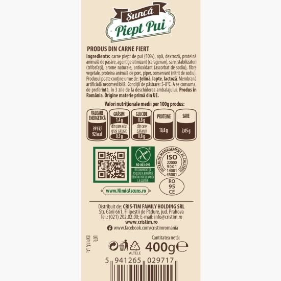 Șuncă din piept pui 400g