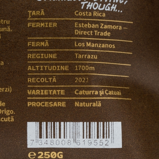 Cafea de specialitate boabe Costa Rica Los Manzanos 250g