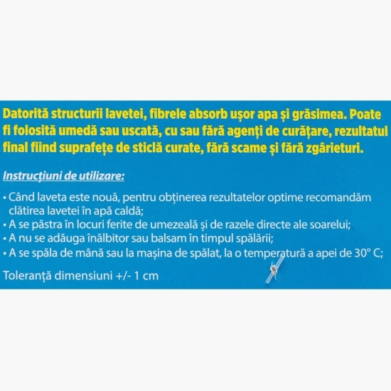 Lavetă microfibră pentru geamuri