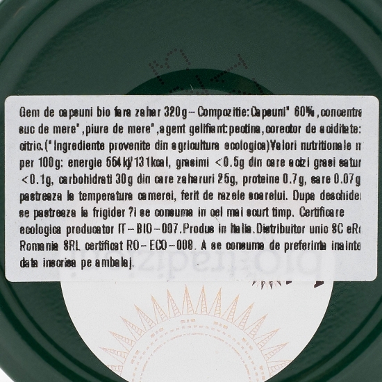 Gem de căpșuni eco fără zahăr 320g