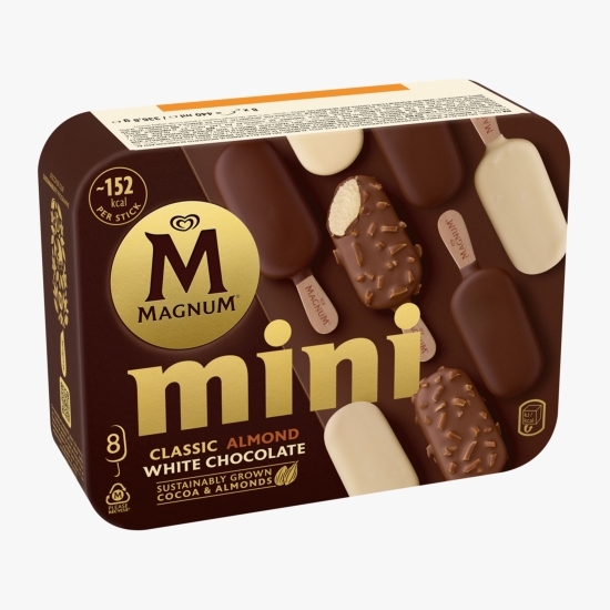 Înghețată mini mix ciocolată, migdale, ciocolată albă 8x55ml