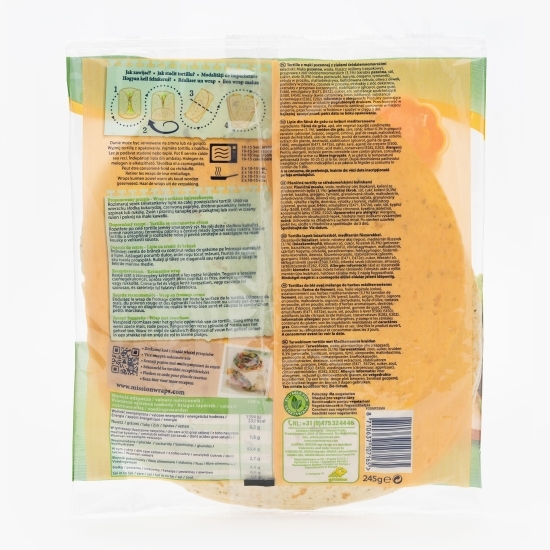 Lipii din făină de grâu cu ierburi mediteraneene Wraps, 4 buc 245g