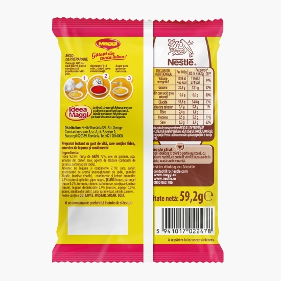 Preparat instant cu fidea, cu gust de vită Fidelicios 59.2g